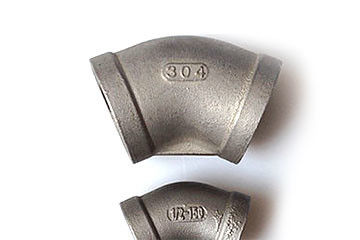 4 garnitures de tuyau d'acier inoxydables filetées du coude ss304L