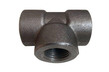 Garnitures filetées par acier forgées par carbone de la pièce en t DN15